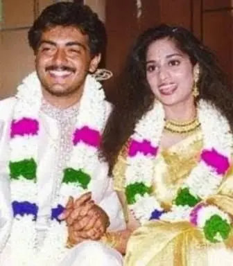 Ajith Kumar marriage photo with Shalini Kumar