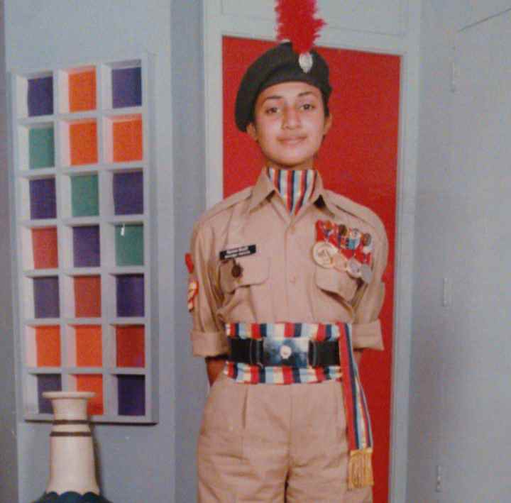 Divyanka Tripathi Dahiya as a NCC cadet