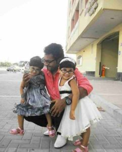 Kidilam Firoz with his daughter