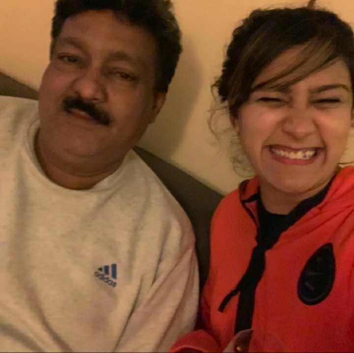 Aastha Gill with her father Jaspal Moni Gill