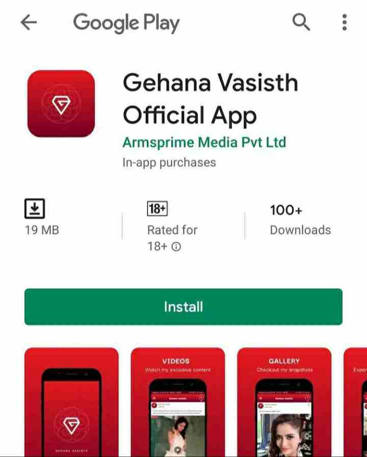 Gehana Vasisth official app