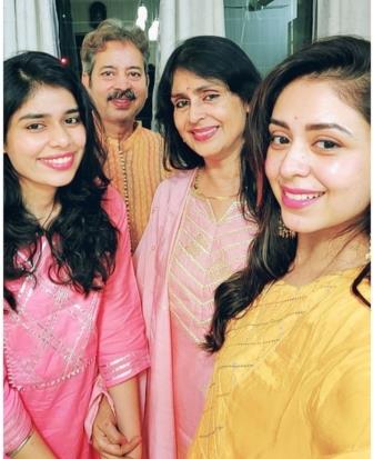 Neha Sargam with her family