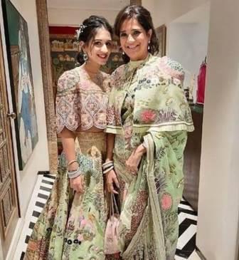 Radhika Merchant with her mother