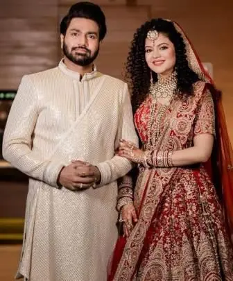 Palak Muchhal with her husband Mithoon